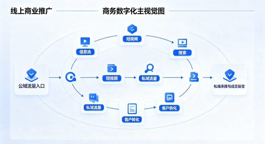 夏县线上商业推广怎么做？全域流量闭环搭建与低成本转化实战指南